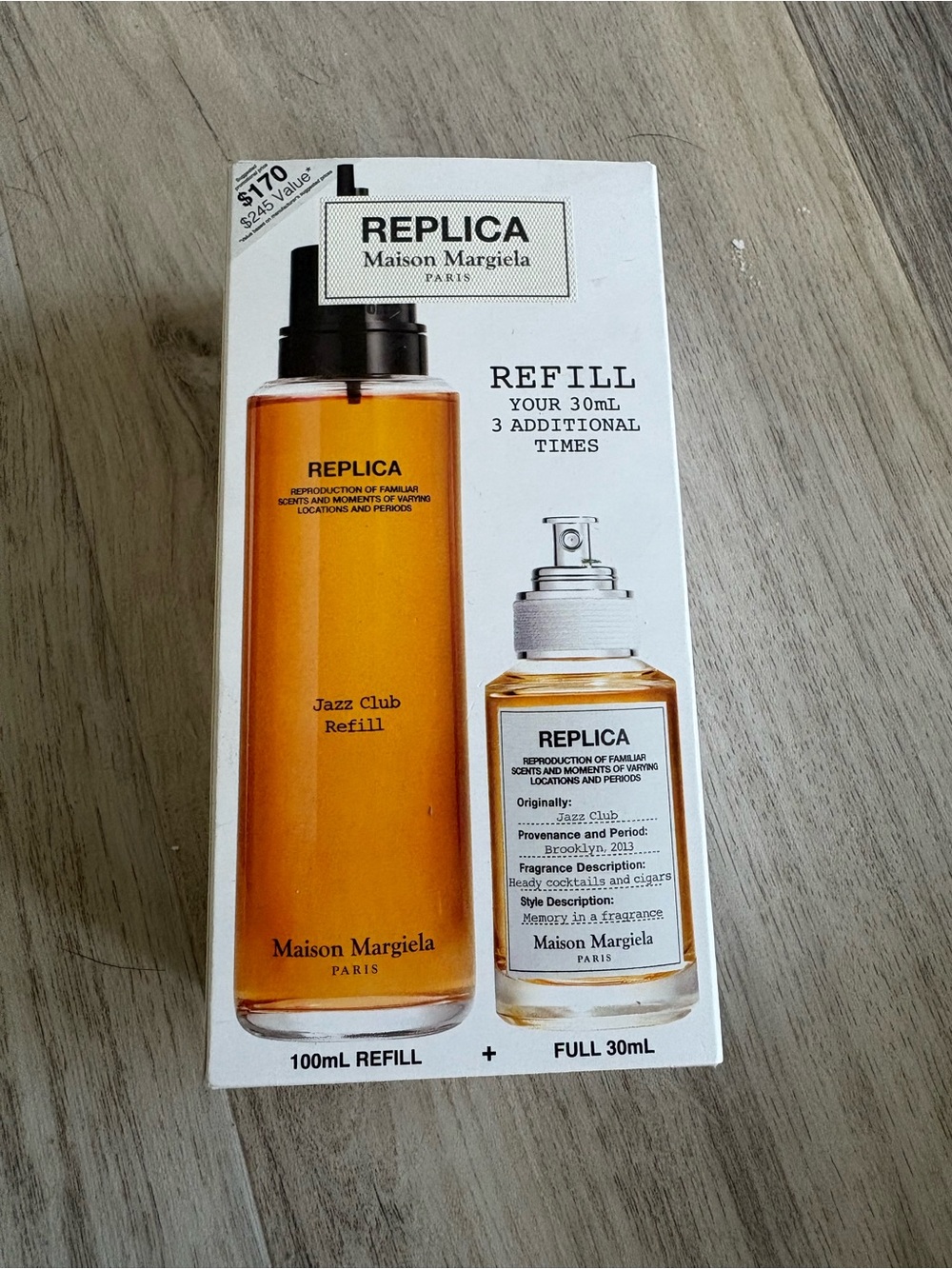 Maison Margiela Replica Jazz Club Set 100ml Refill Bottle 30ml Travel